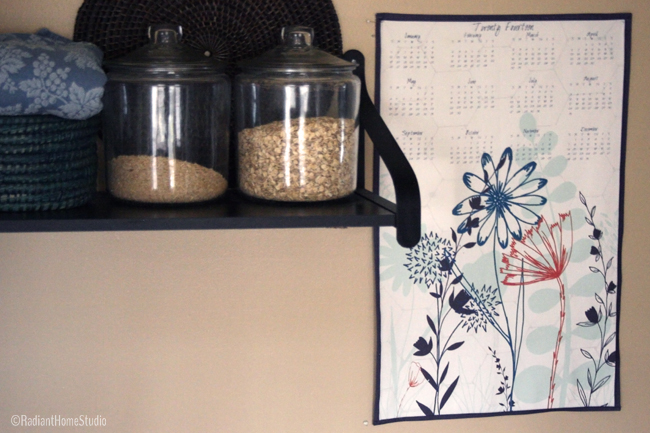 Tea Towel Calendar Wall Hanging | Radiant Home Studio