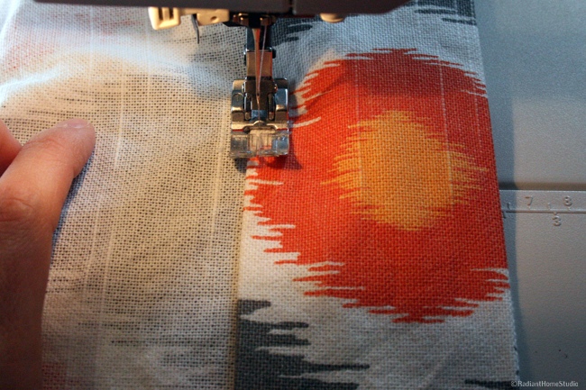 Sewing Curtain Hem | Radiant Home Studio