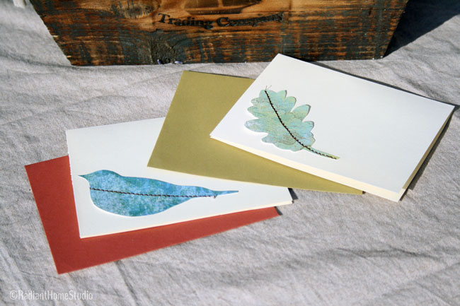 Embroidered Note Cards | Radiant Home Studio