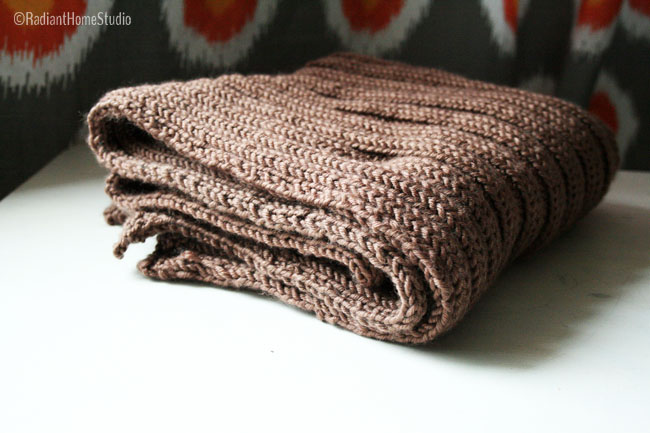 knitting a baby blanket | Radiant Home Studio