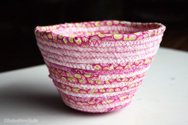 Pink (Valentine) Scrappy Fabric Bowl| Radiant Home Studio