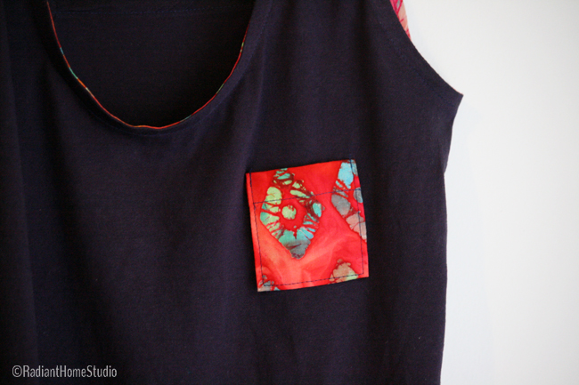 Jersey Knit Wiksten Tank Pocket Detail| Radiant Home Studio
