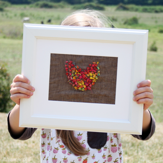 Fabric Scrap Embroidery {Heart Wall Art} | Radiant Home Studio