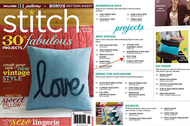 Stitch Winter 2015 Cover and Contents | Radiant Home Studio