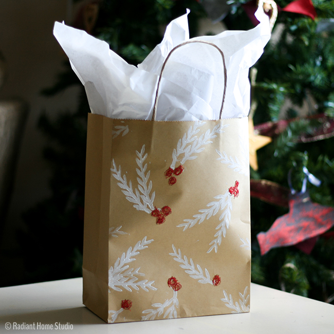 Printed & Stitched Handmade Gift Bag | Radiant Home Studio