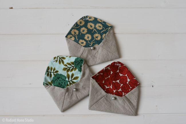 Embroidered Fabric Envelope | Free Pattern Friday | Radiant Home Studio