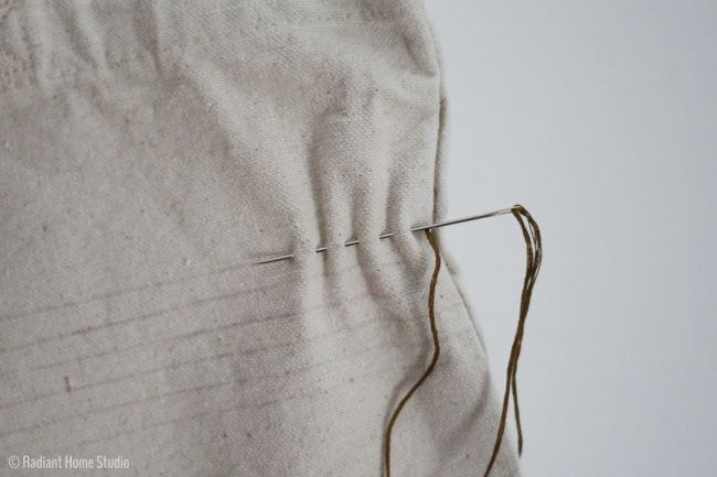 Autumn Running Stitch Tote Bag | Radiant Home Studio