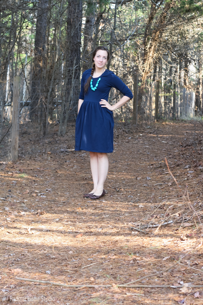 Blue Out and About Dress by Sew Caroline | Handmade Clothes I actually wear | Radiant Home Studio