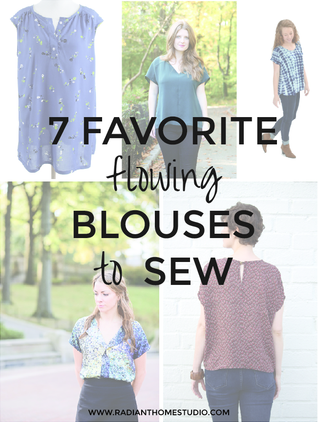 5 Flowing Blouses to Sew | Radiant Home Studio