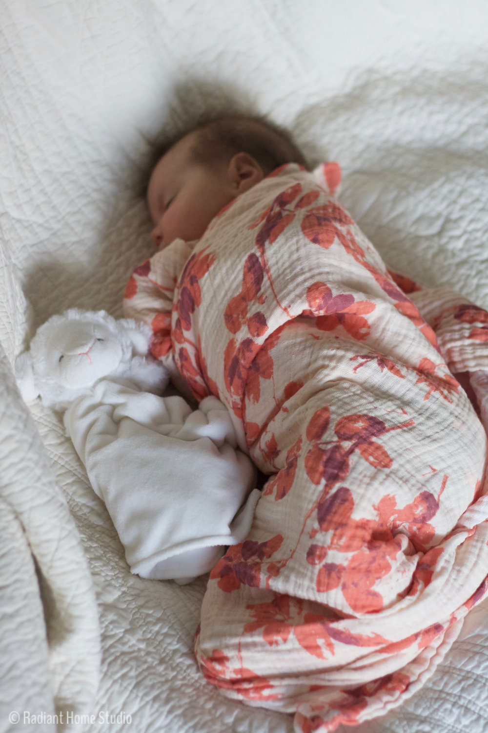 Botanical Baby Blanket with Spoonflower Swaddle Gauze | Radiant Home Studio