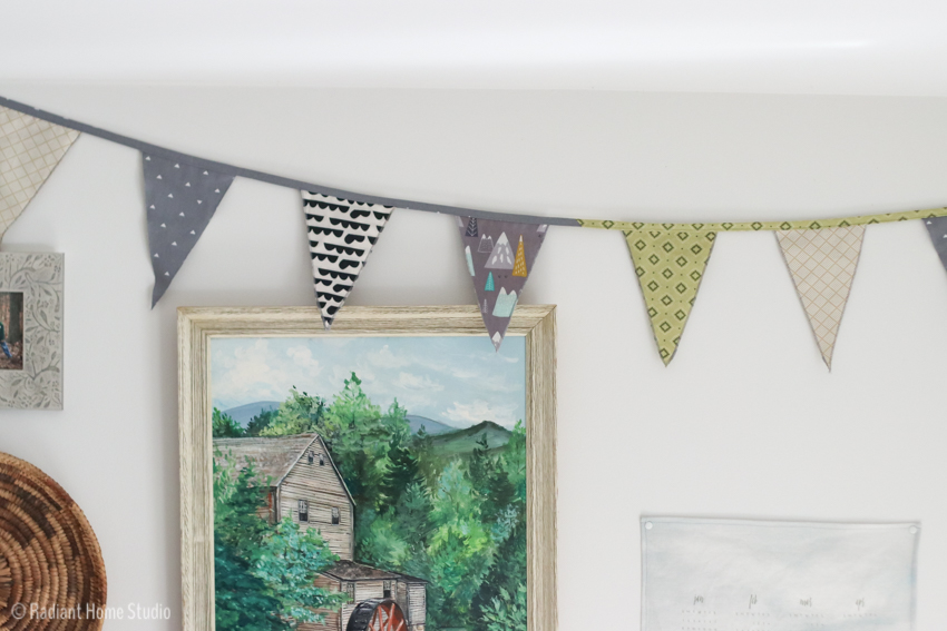 How to Sew a Pennant Banner For Parties | DIY Bunting or Mordern Pennant Flags | Radiant Home Studio