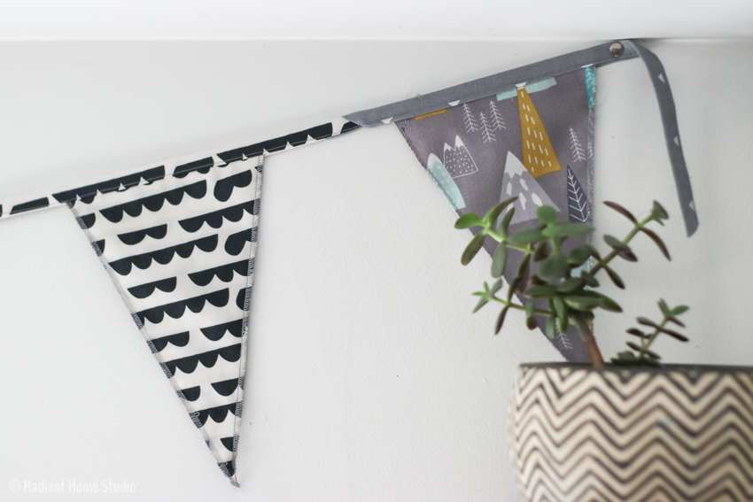 How to Sew a Pennant Banner For Parties | DIY Bunting or Mordern Pennant Flags | Radiant Home Studio