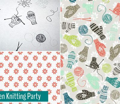 Sketchbook to Pattern | Mitten Knitting Party | Radiant Home Studio