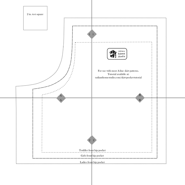 Skirt Pocket Pattern and Tutorial | Radiant Home Studio