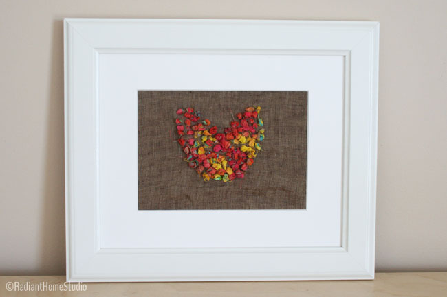 Fabric Scrap Embroidery Tutorial {Hear Wall Art} | Radiant Home Studio