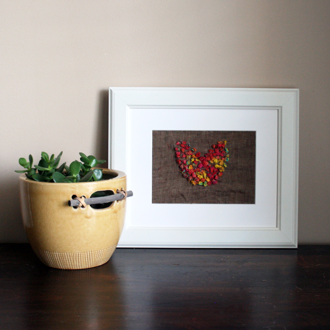 Fabric Scrap Embroidery {Heart Wall Art} | Radiant Home Studio