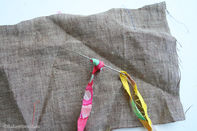 Fabric Scrap Embroidery Tutorial {Heart Wall Art} | Radiant Home Studio