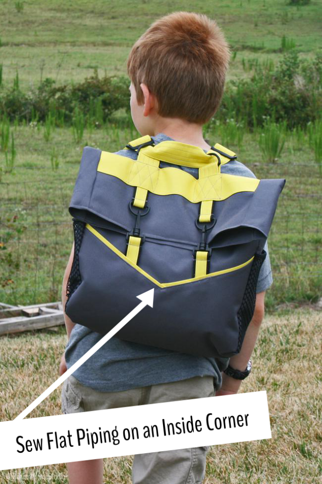 Sew Flat Piping on a Retro Rucksack Radiant Home Studio