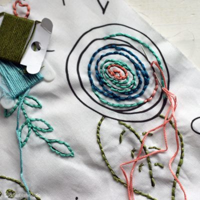 Embroider Over a Fabric Design | Radiant Home Studio