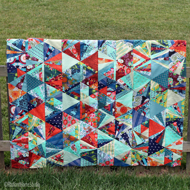 Tessellation Quilt Top | Triangle Quilt | Radiant Home Studio