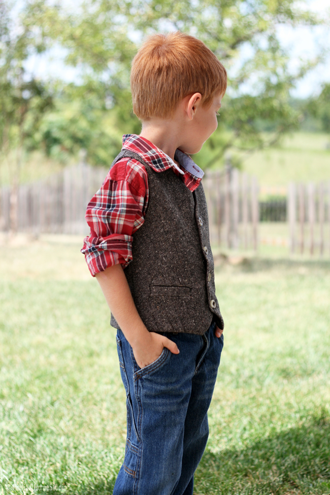 Tweed Schoolboy Vest | Pattern by SewMuch Ado |Radiant Home Studio