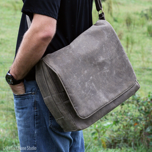 Waxed Canvas Messenger Bag