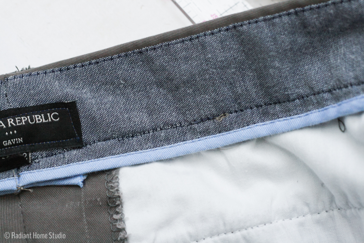 How to Alter the Waist on Men's Pants | Radiant Home Studio