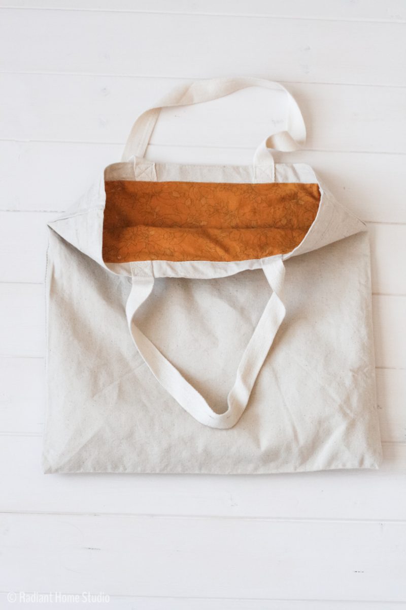 2 Ways to Add a Lining to a Tote Bag {Tote Bag Upgrade} Radiant Home