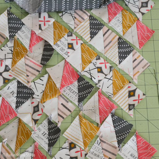 Triangle Quilted Sketchbook Cover Tutorial | Radiant Home Studio