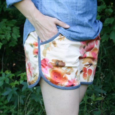 Watercolor Floral Prefontaine Shorts | Radiant Home Studio
