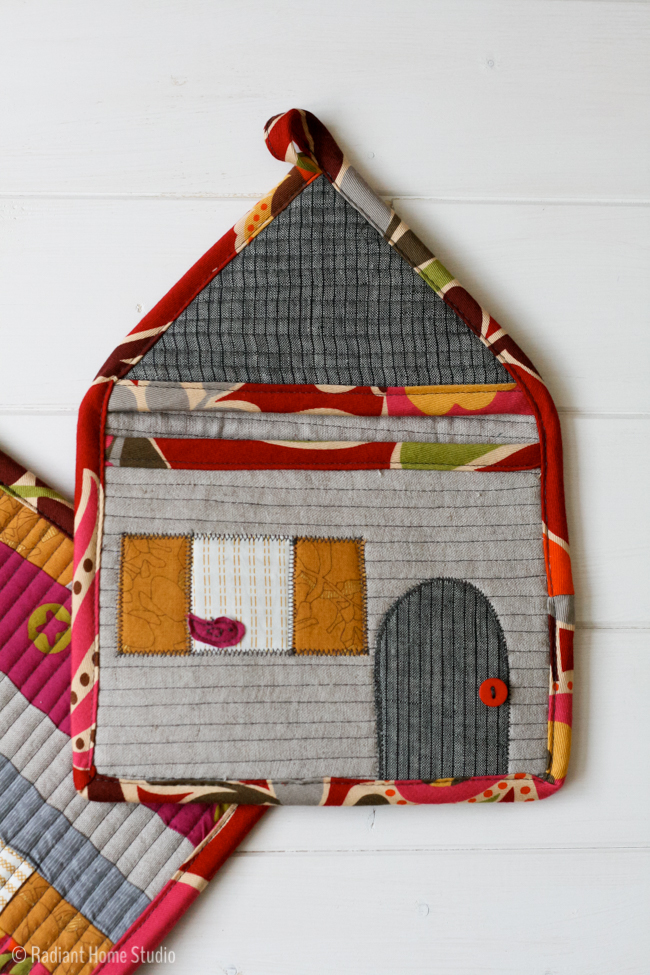 Patchwork House Potholder | Radiant Home Studio