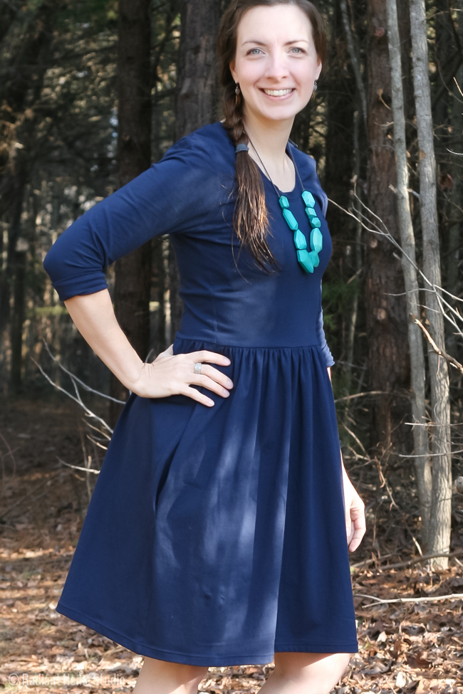 Blue Out and About Dress by Sew Caroline | Radiant Home Studio