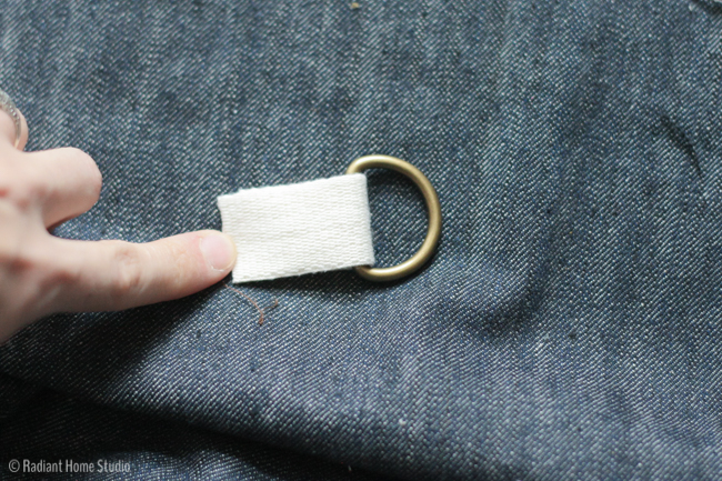 Denim Pocket with Grommets and Denim Shoulder Strap| Tote Bag Upgrade | Radiant Home Studio