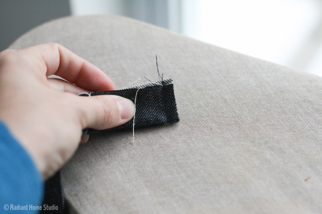 Denim Pocket with Grommets and Denim Shoulder Strap| Tote Bag Upgrade | Radiant Home Studio 