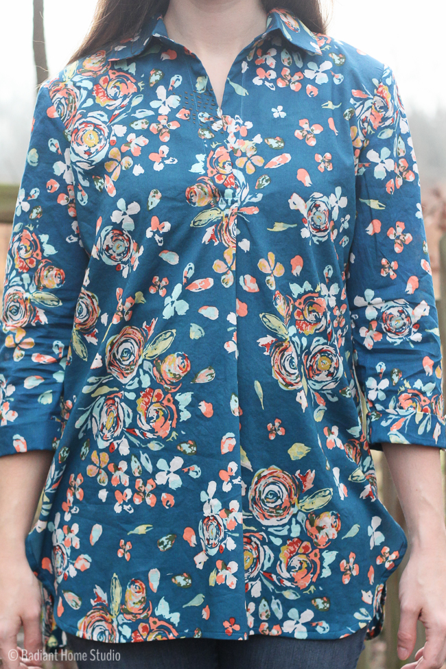 Liesl & Co Floral Gallery Tunic with Hand Stitched Details | Radiant Home Studio 