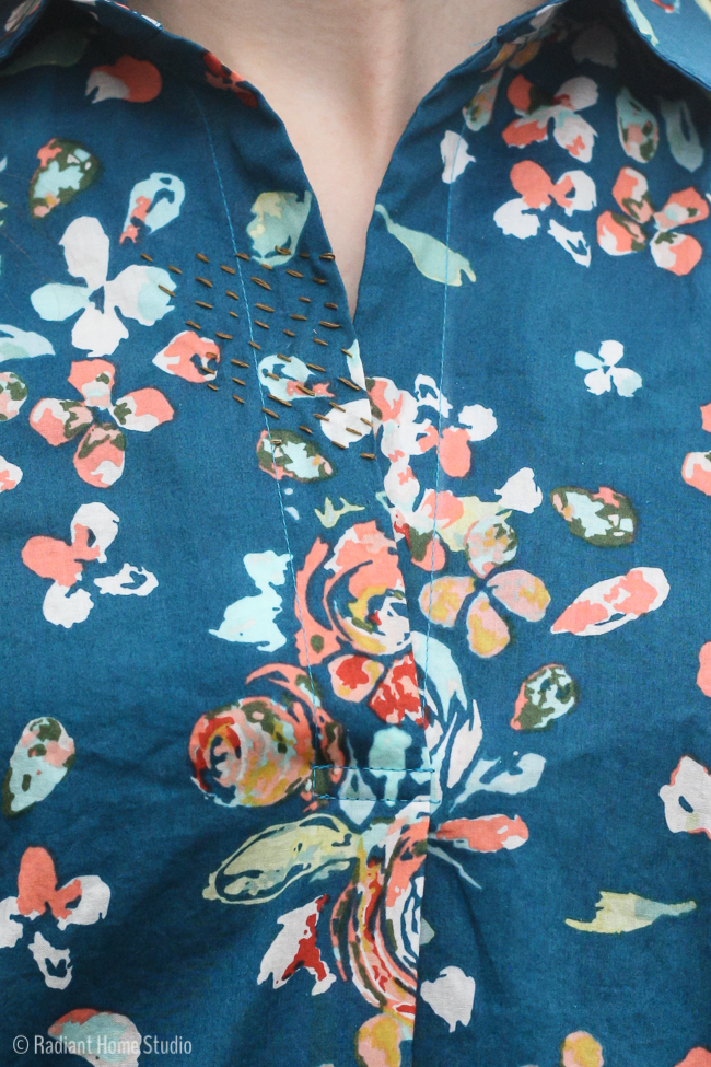 Floral Gallery Tunic With Hand Stitched Details