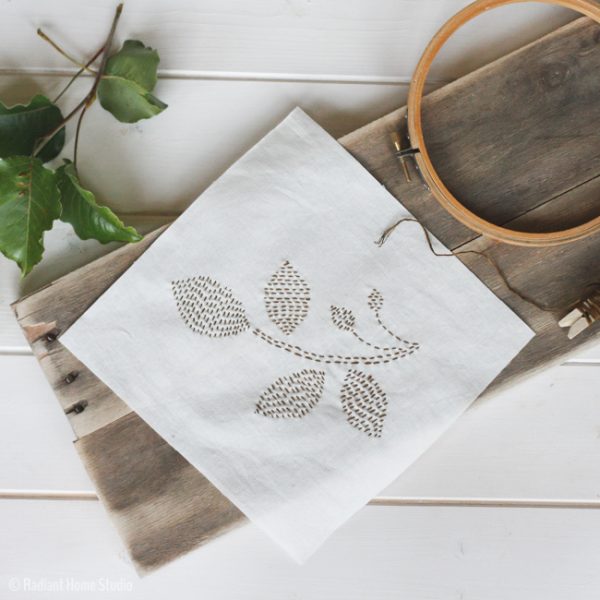 Free & Easy Leaf Embroidery Pattern Radiant Home Studio