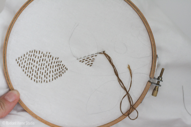 Free Leaf Embroidery Pattern | Radiant Home Studio
