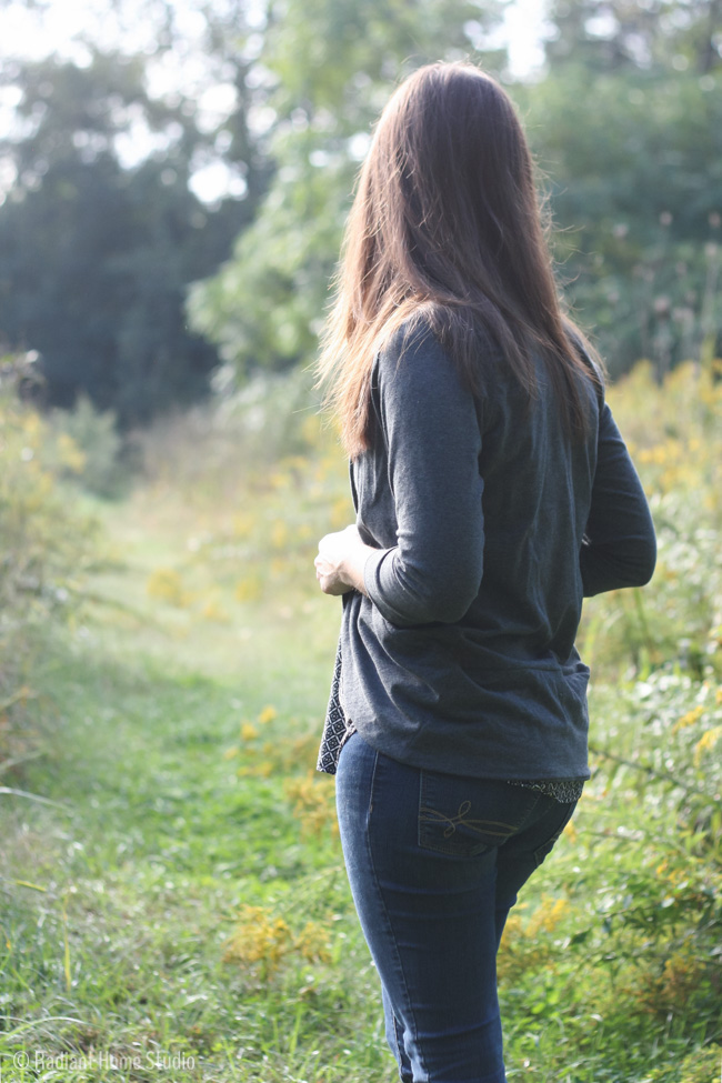 Cozy Gray Julia Cardigan from Mouse House Creations | Radiant Home Studio