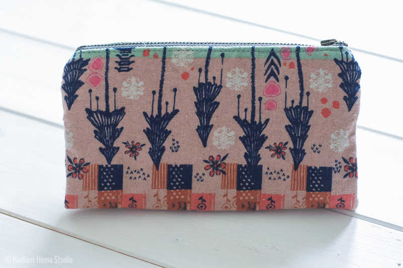 Double Zip Wallet From Handmade Style | Tokyo Train Ride Fabric | Radiant Home Studio