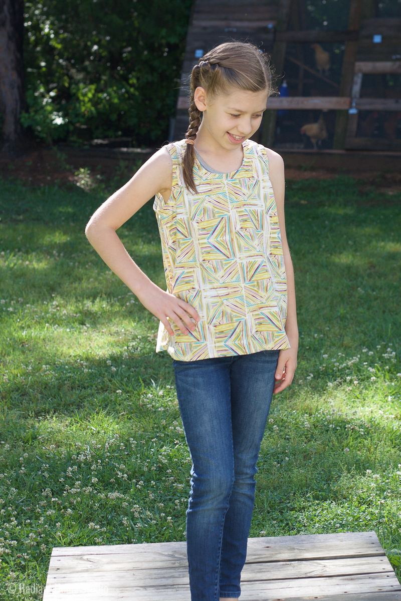 Sewing a Woven Girls Tank Top | Radiant Home Studio