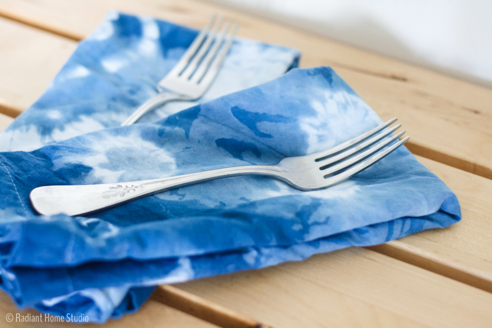 Naturally Dyed Indigo Shibori Linen Napkins (Set of 4) on Food52