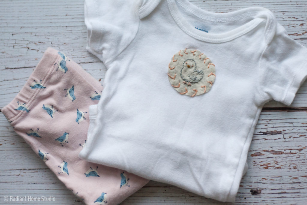 Make an Embroidered Baby Onesie as a Gift | Radiant Home Studio