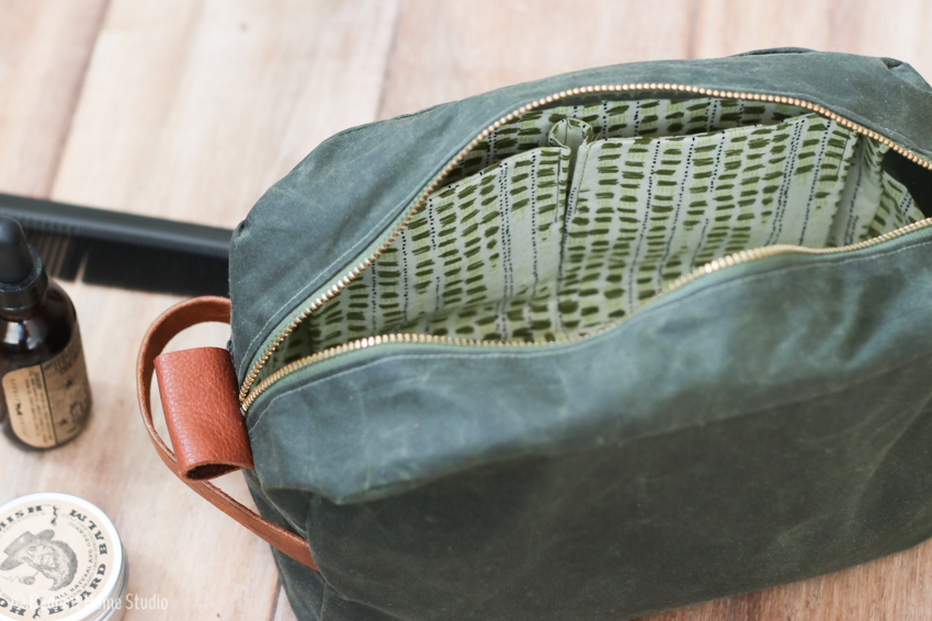 Waxed Canvas & Leather Zipper Bag | Gentlemen's Travel Case by Betz White | Radiant Home Studio