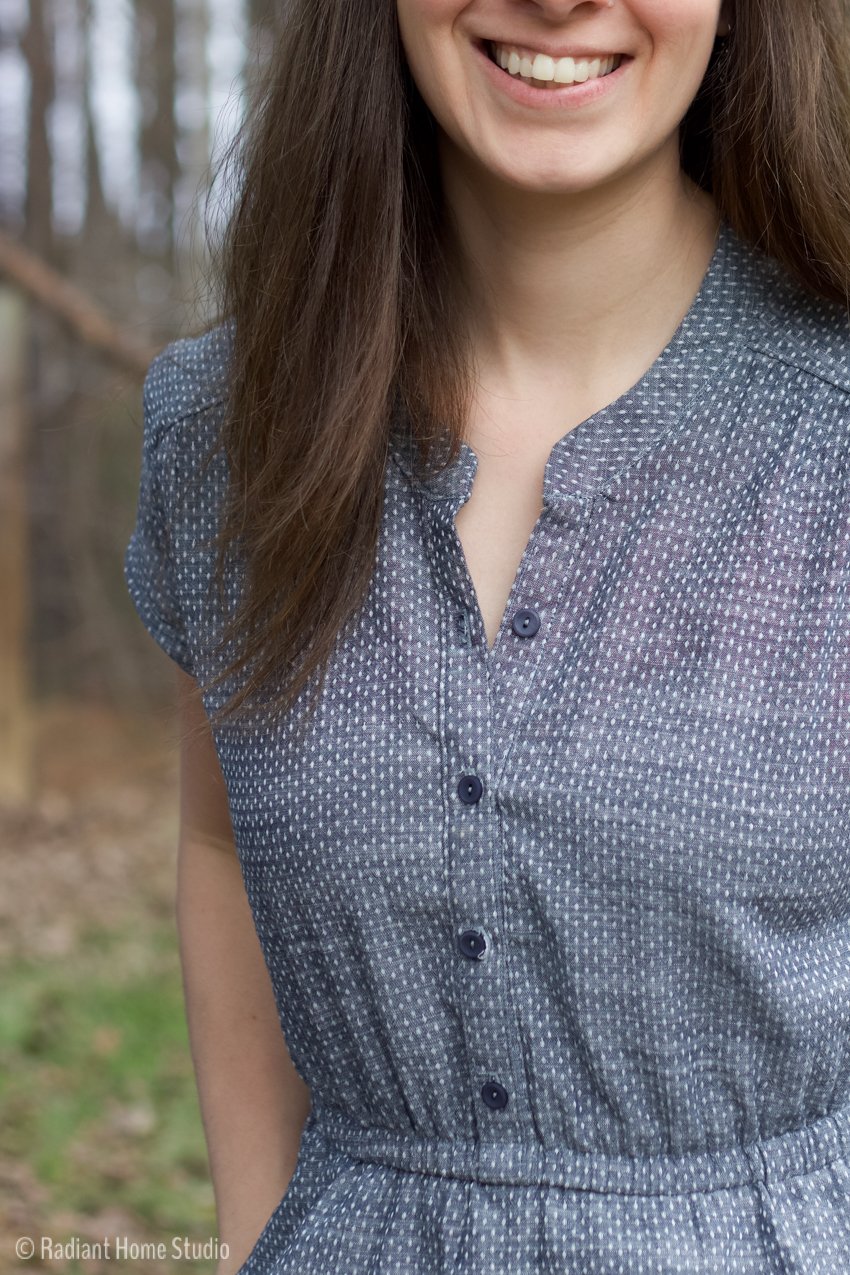 Marigold Dress in Chambray | Blank Slate Patterns | Radiant Home Studio