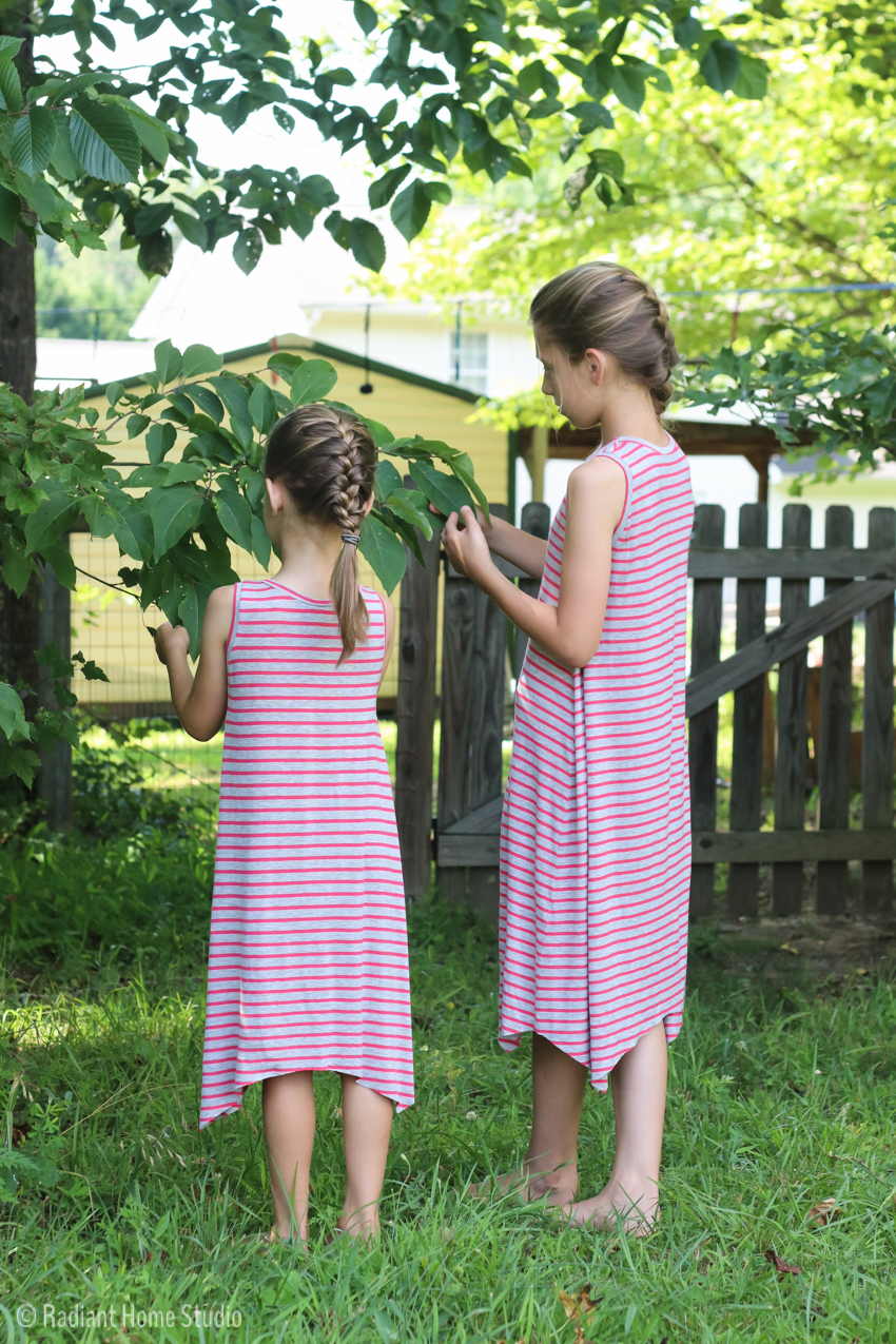 Striped Knit Dance Dresses | Handmade Girls Tank Dress | Radiant Home Studio