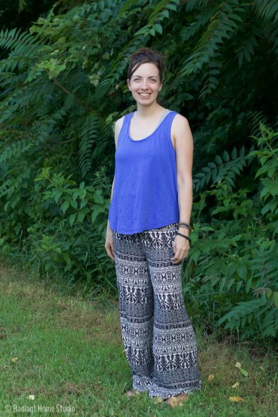 How to Make Wide-leg Rayon Pants with the Parkside Shorts Pattern by Sewcaroline | Palazzo Pants Hack | Radiant Home studio