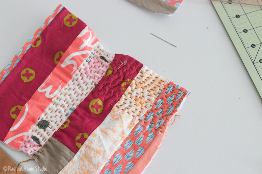 Sew a Sunglasses Case with Scraps & Kantha Stitching | DIY Handmade Sunglasses Pouch | Radiant Home Studio