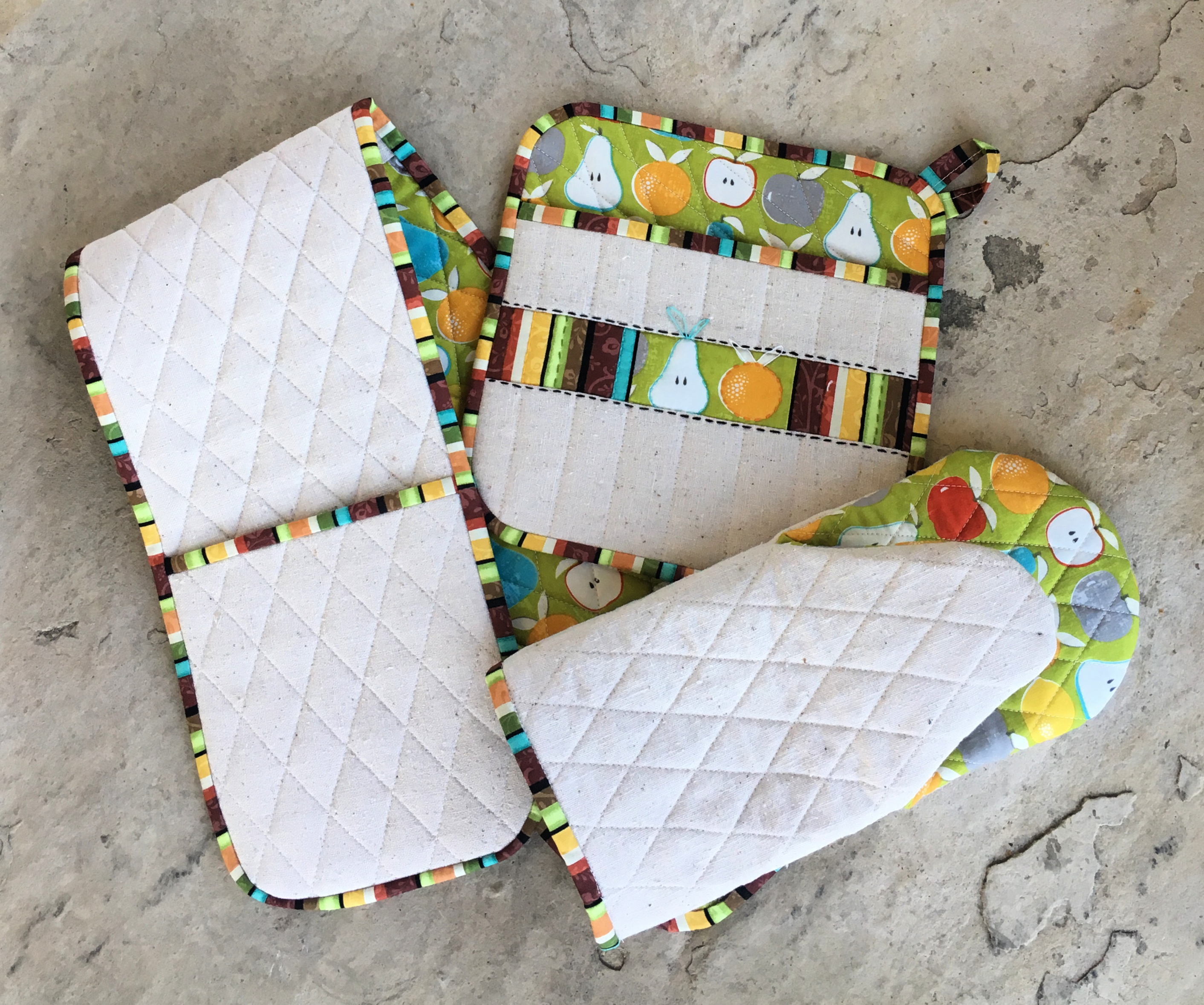 Handmade Potholders from the Flower City Pattern Testers