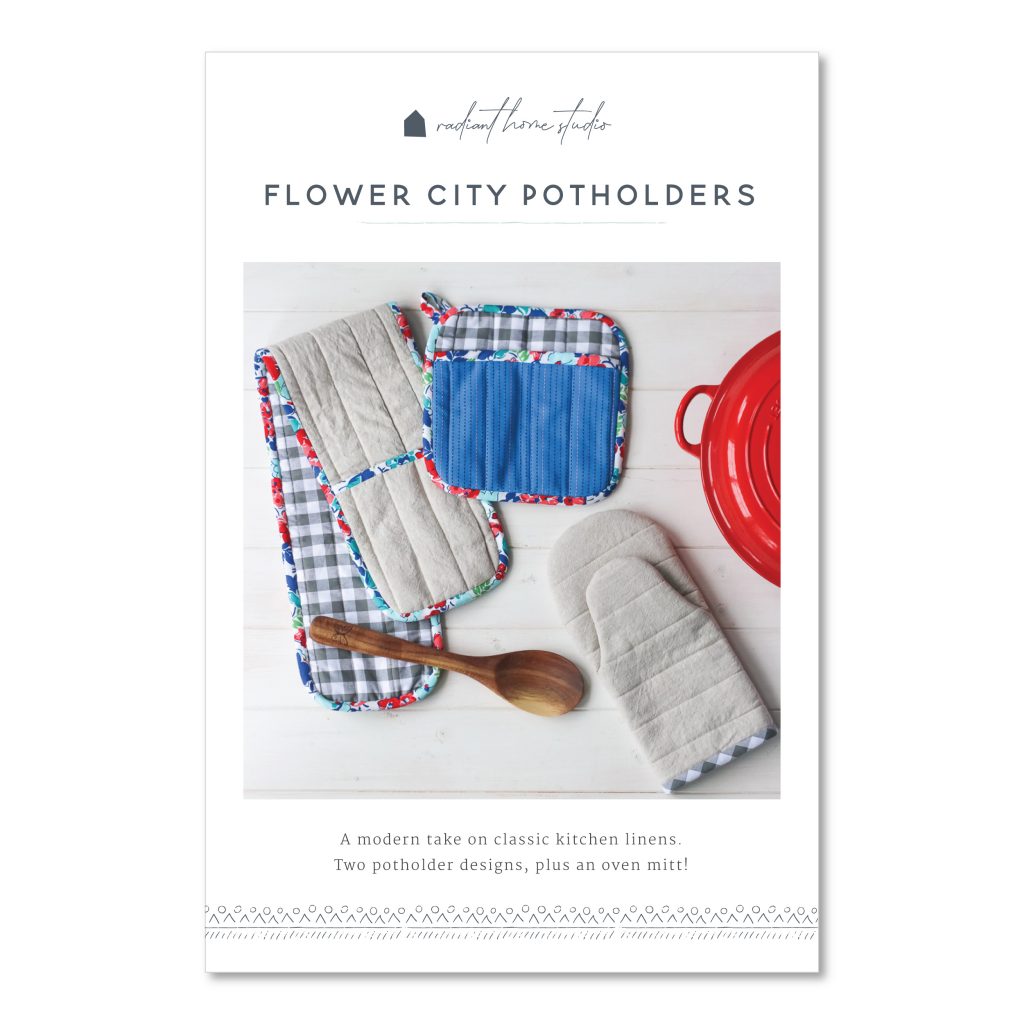 Flower City Potholders Sewing pattern | Radiant Home Studio